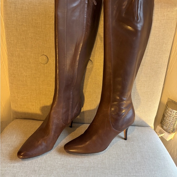 Cole Haan “Chrystie” High Heel Leather Knee Boots Women’s 8B Brown - Picture 2 of 15